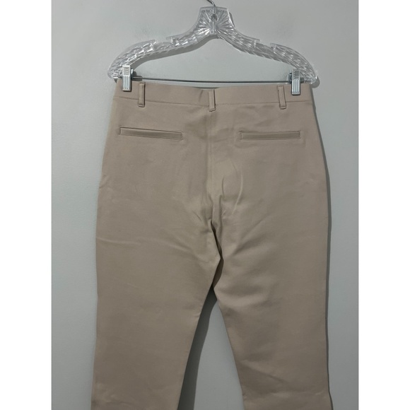 Quince Pants Women’s Large Petite LP Beige Ecru Ultra-Stretch Ponte Straight Leg - Picture 6 of 12